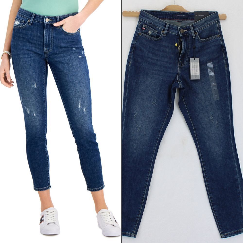 Tommy Hilfiger TH Flex Curvy Fit Distressed S Prestige Wash 6